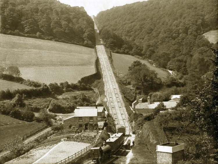 An old sepia photo of the mineral line