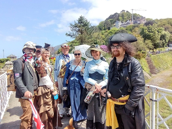 Photo of some people in Steampunk outfits