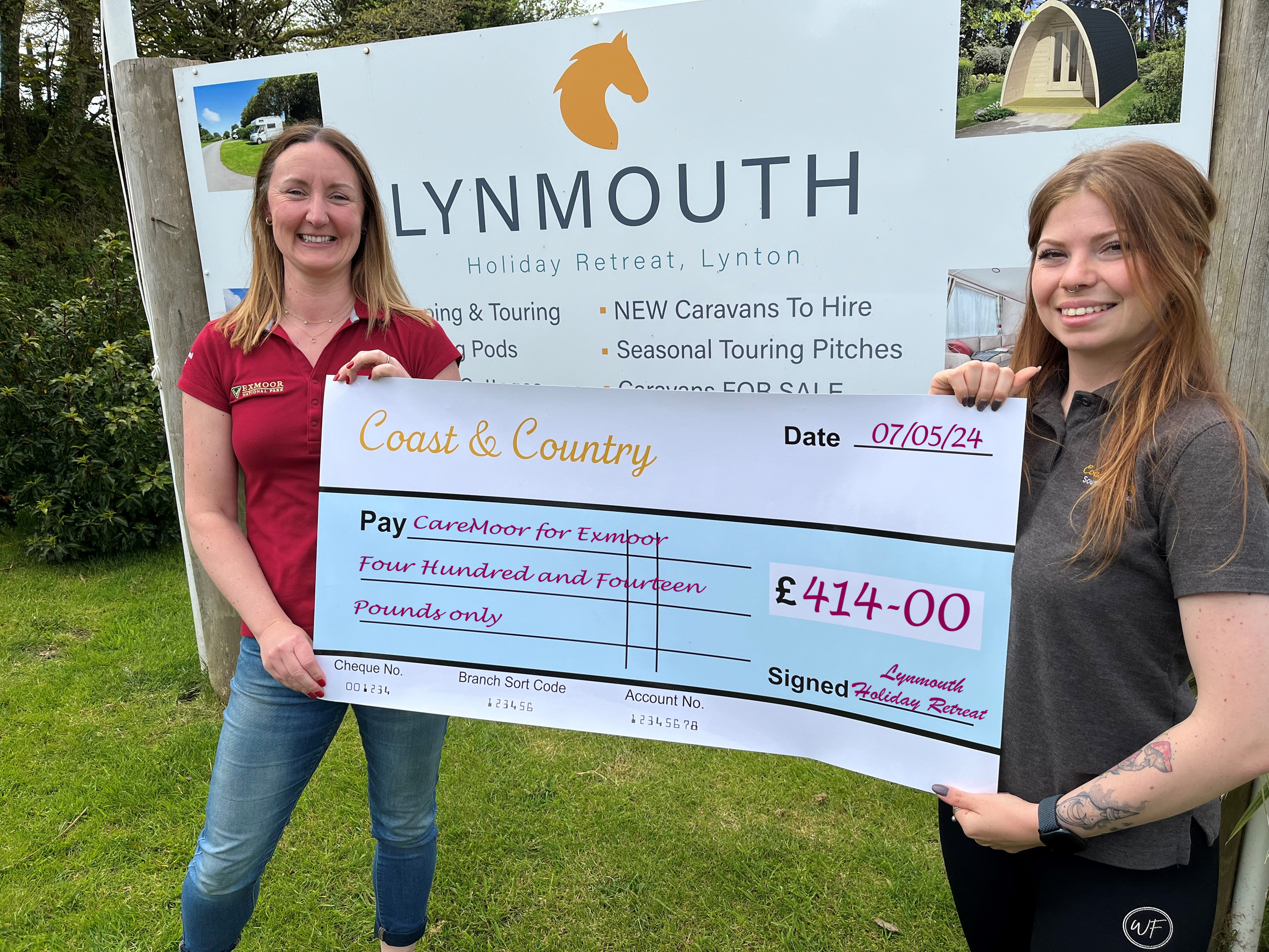 Lynmouth Holiday Retreat Cheque