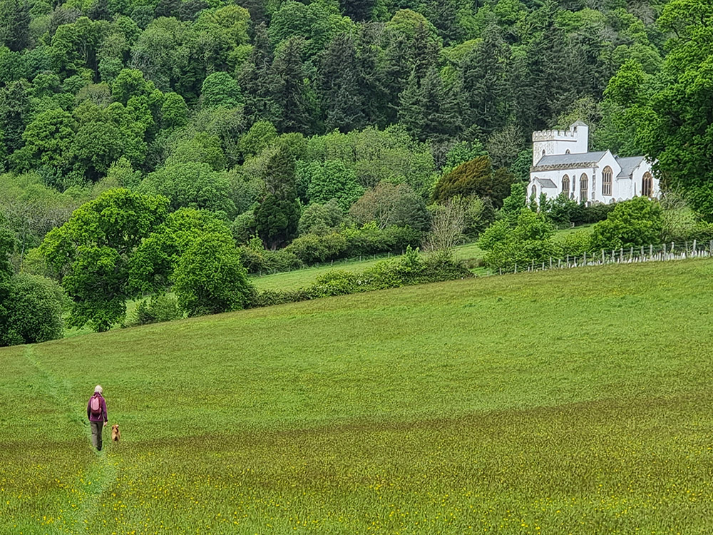 Selworthy Church walking towards