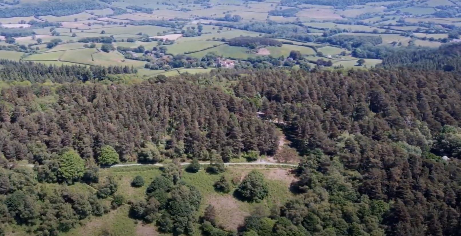 Aerial view of Webbers Post, Exmoor