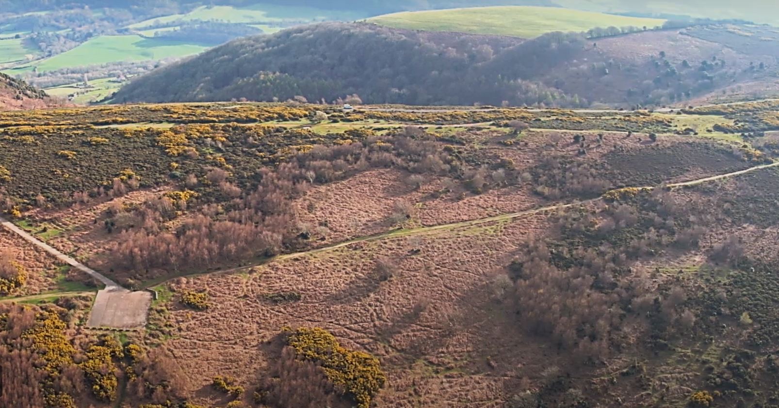 Aerial view of North Hill, Exmoor